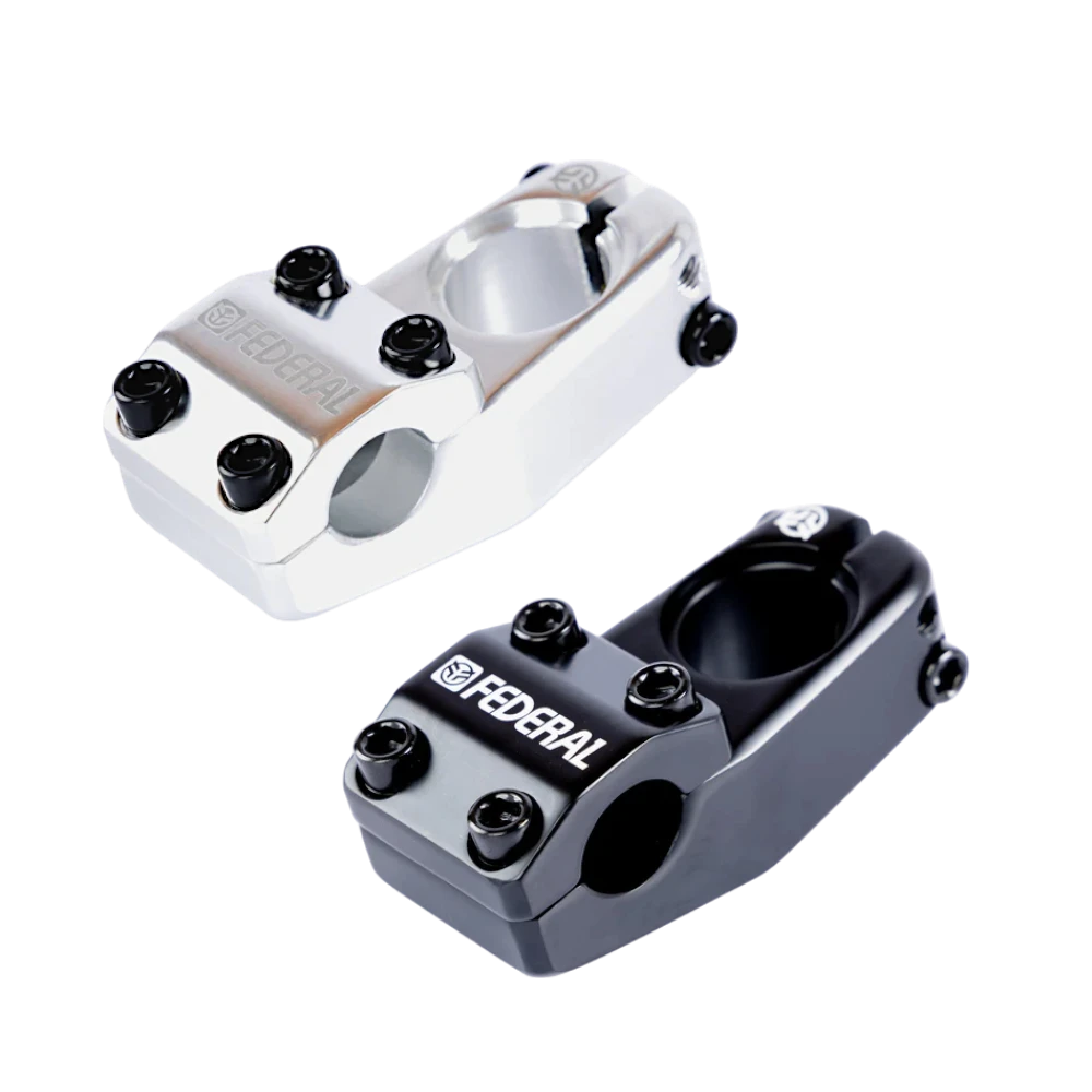 Federal Element v2 BMX Vorbau Silber Poliert 50mm Ø 22.2mm Toploader 1 1/8