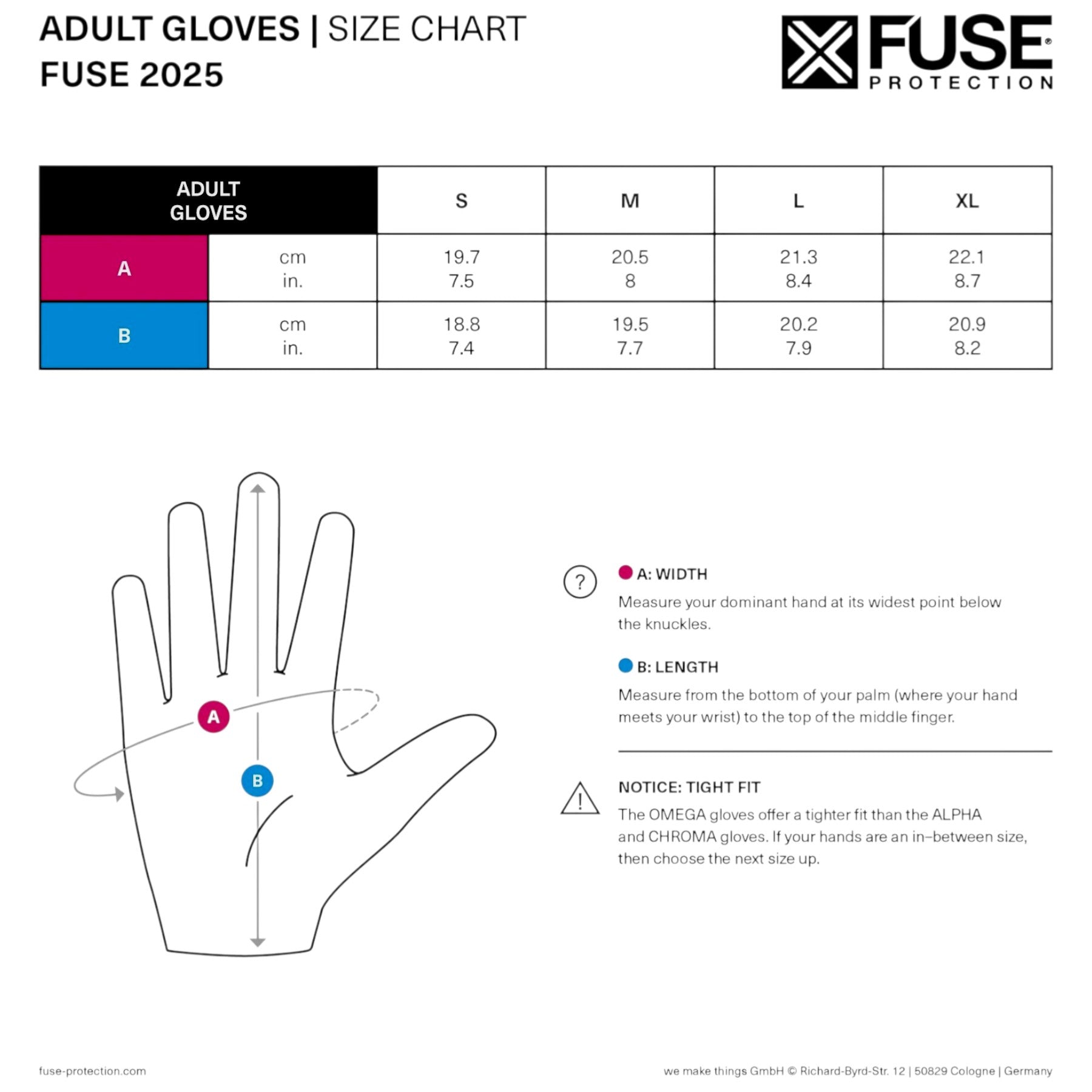 Fuse -  Fuse Chroma BMX Handschuhe - Bikers Base BMX