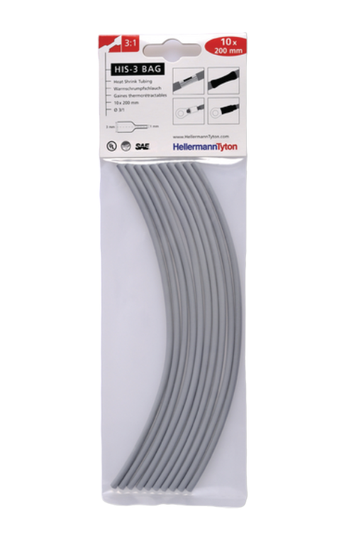 20x Hellermann Tyton Schrumpfschlauch HIS-3-BAG-1.5 / 0.5 gr - Bikers Base