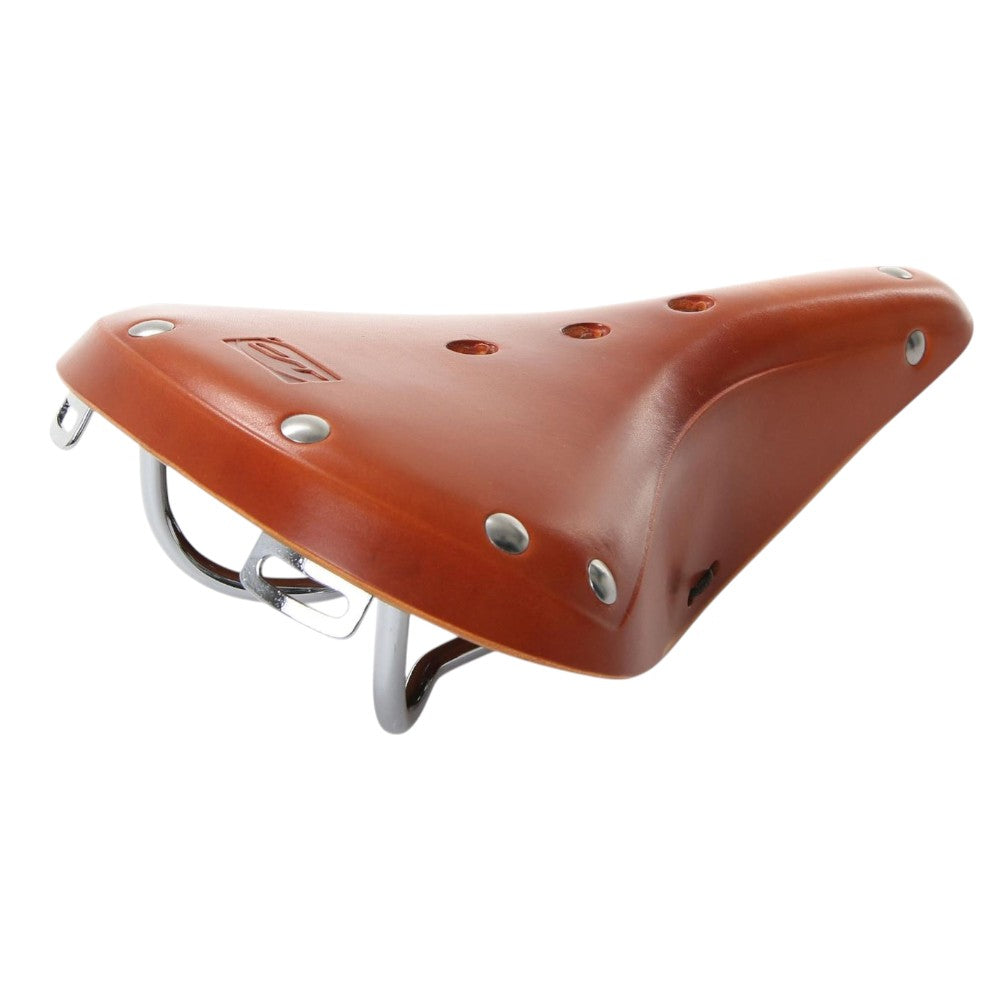 CONTEC Leder Sattel Classic Exclusiv Trekking Sport Fahrradsattel Retro - Bikers Base