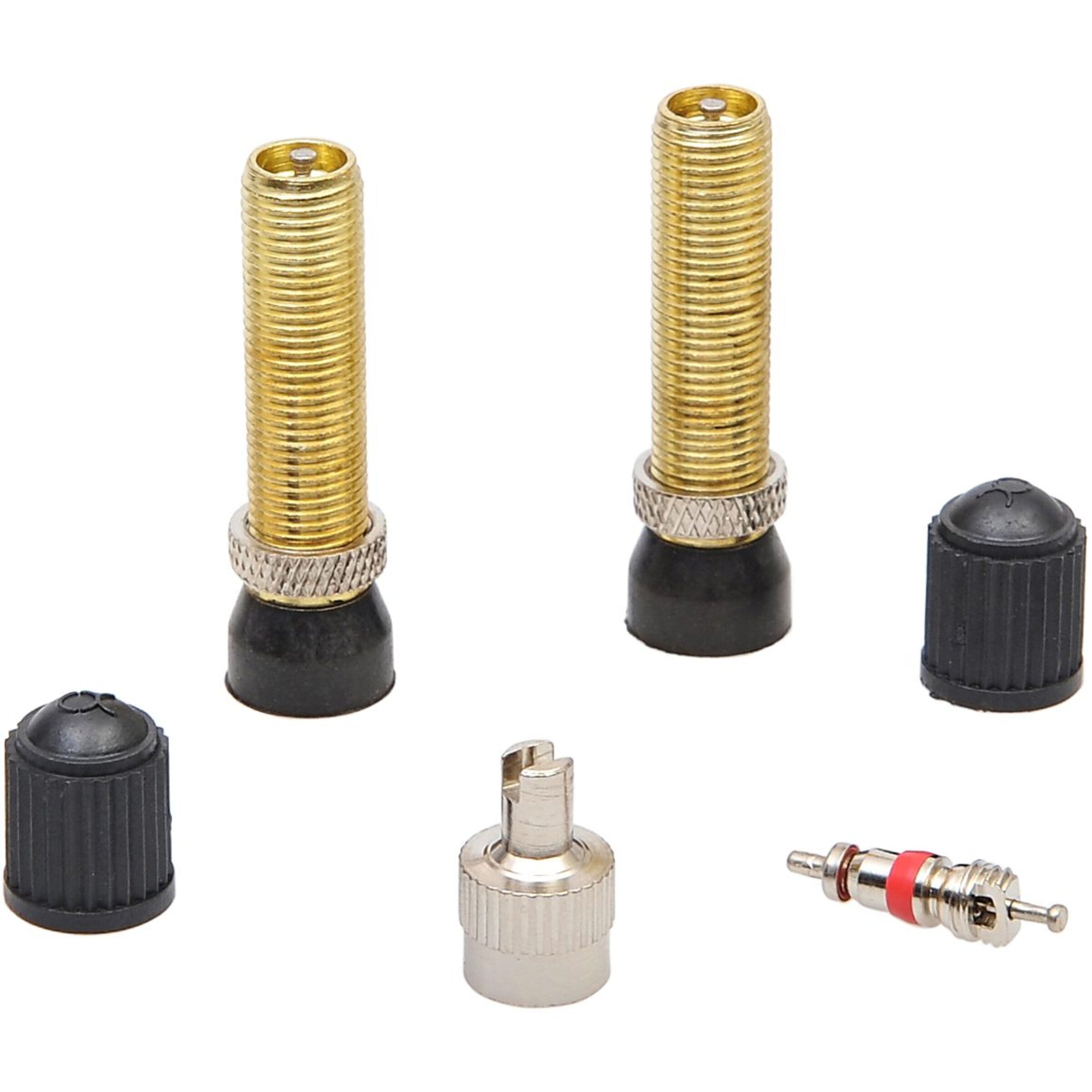 2x Joe's No-Flats Schrader AV Auto Tubeless Ventile 36mm 4 Stück Ventilschlüssel - Bikers Base