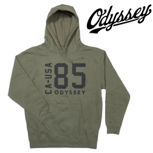 Odyssey Pullover Import olive mit schwarz bedruckt Hoodie (8572433301768)