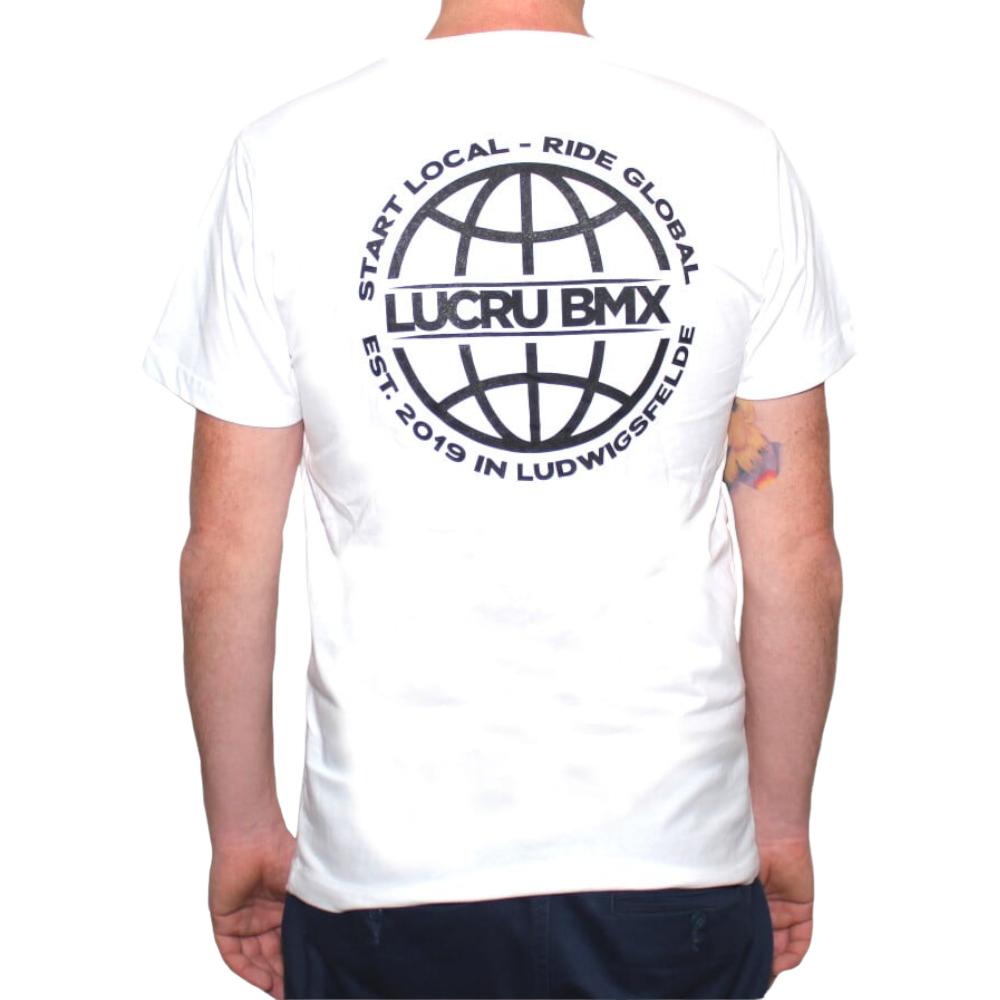 LucruBMX Global T-Shirt Weiß - Bikers Base