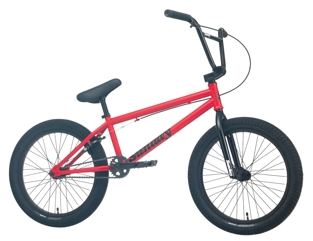 Sunday Primer 20 Zoll BMX Rad 20.75 Zoll Oberrohr, Matte Fire Engine Red - Bikers Base