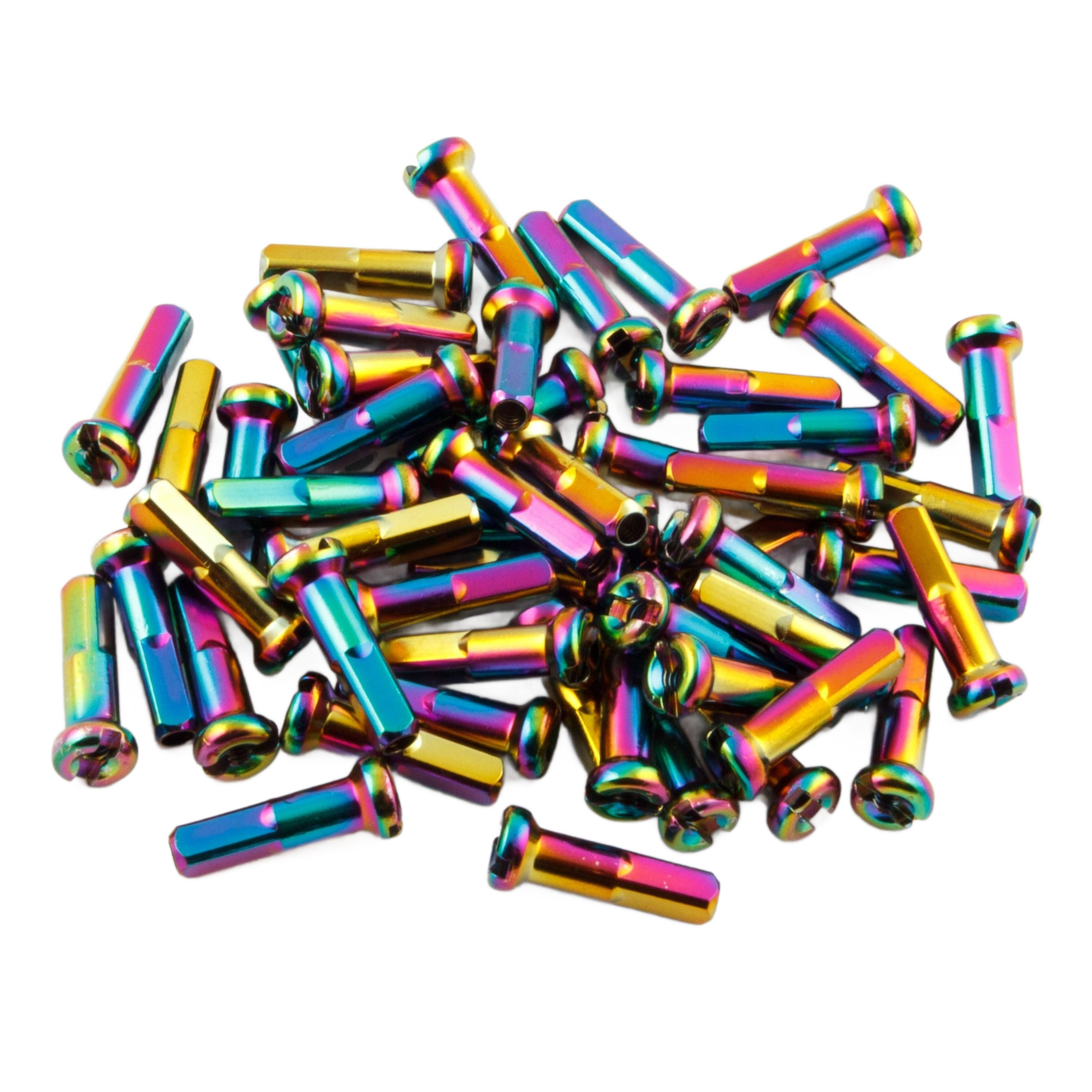 Don Speiche Rainbow Oilslick Speichennippel Aluminium 2.0 mm - Bikers Base