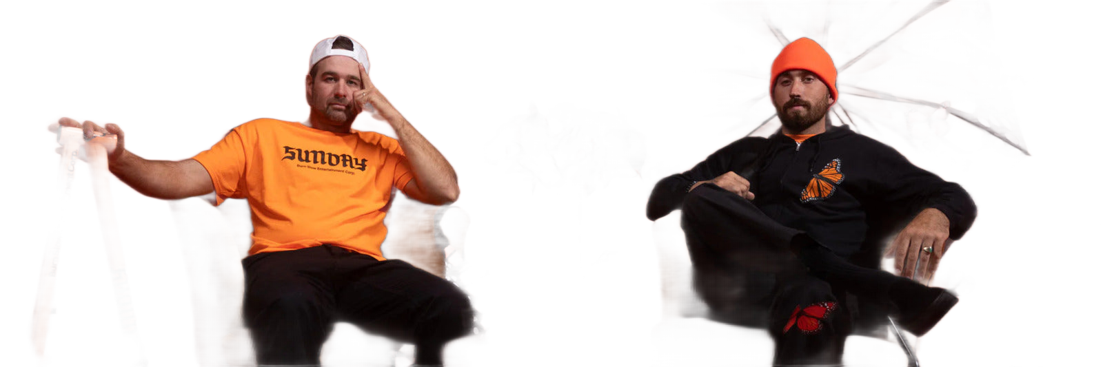 Sunday x Burn-Slow Fat Pivotal BMX Sattel Schwarz / Orange - Bikers Base