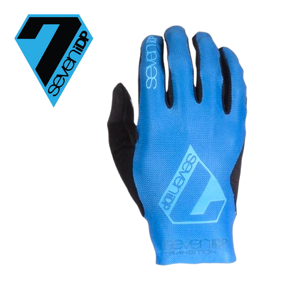 7IDP Transition BMX Dirt Bike & MTB Handschuhe Blau Schwarz - Bikers Base