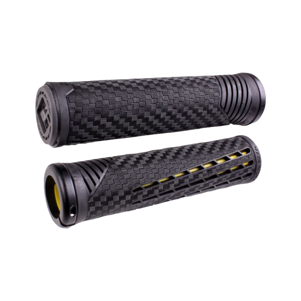 ODI CF Lock-On V2.1 (135 mm) | schwarz / gelb MTB BMX Griffe - Bikers Base