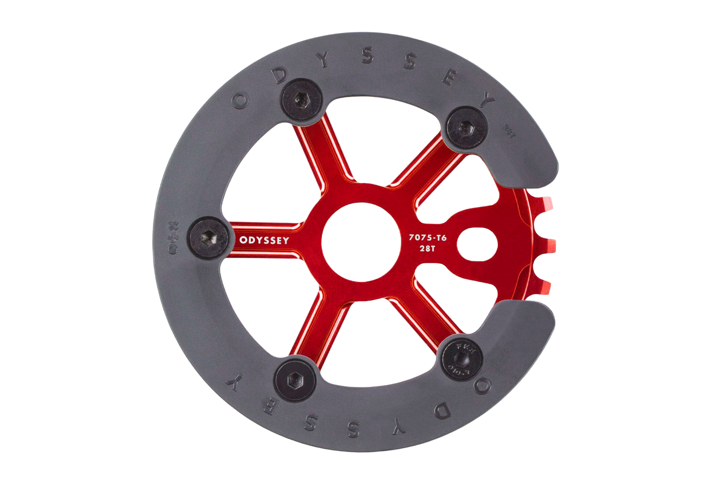 Odyssey Utility Pro BMX Kettenblatt mit Grind Guard Rot / Blau / Lila - Bikers Base