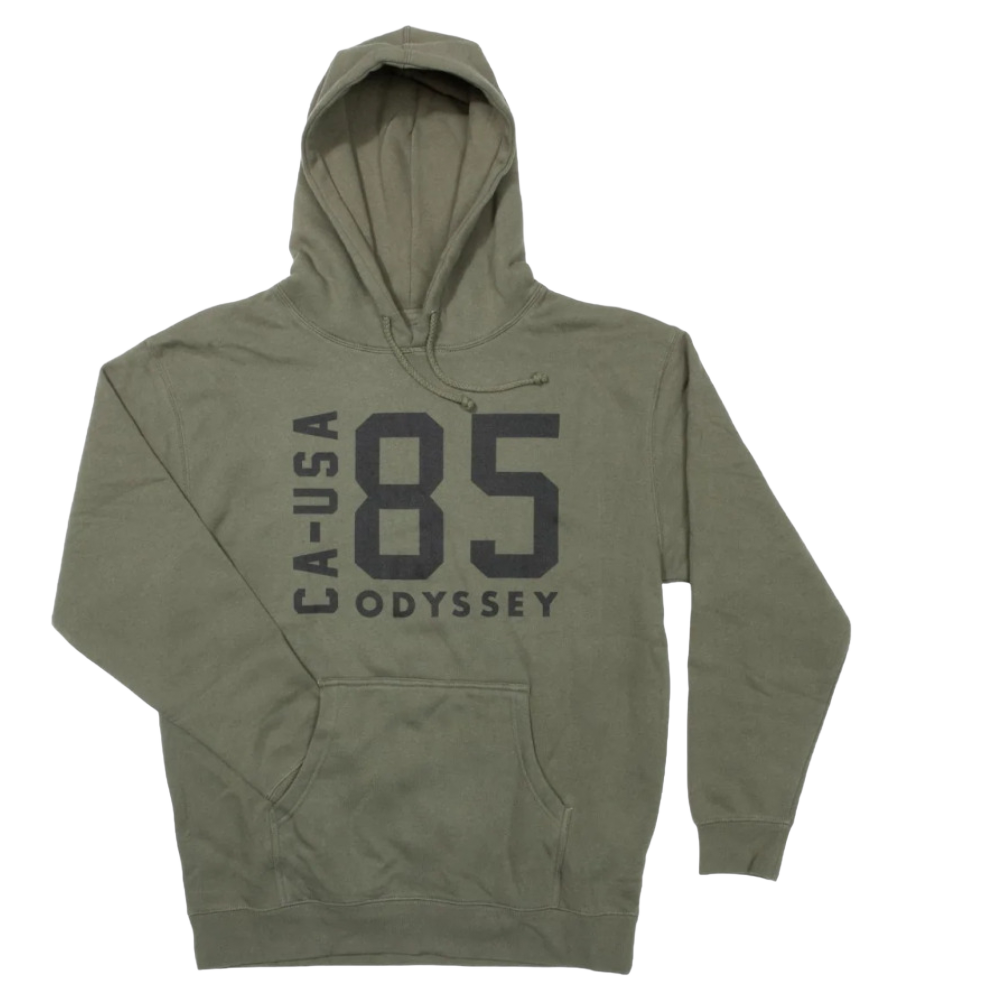 Odyssey -  Odyssey BMX Pullover Import olive mit schwarz bedruckt Hoodie - bikers-base.myshopify.com
