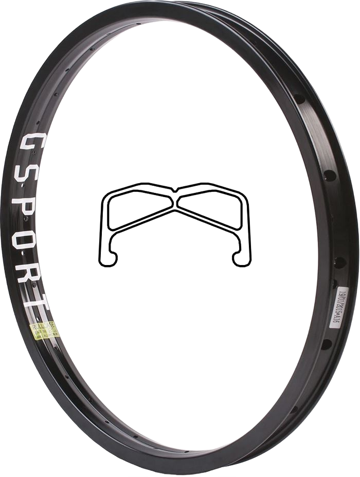 G-Sport RollCage BMX Felge schwarz, 20 Zoll, 36 Loch Gsport - Bikers Base