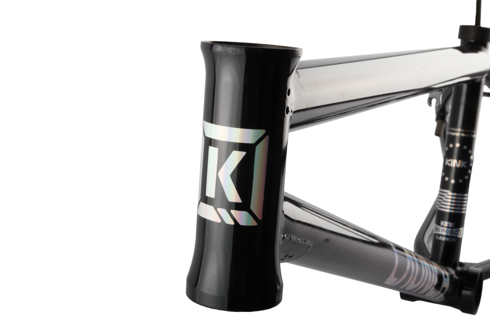 Kink Launch BMX Rahmen 20 Zoll mit 20.25" Oberrohr gloss iridescent black - Bikers Base