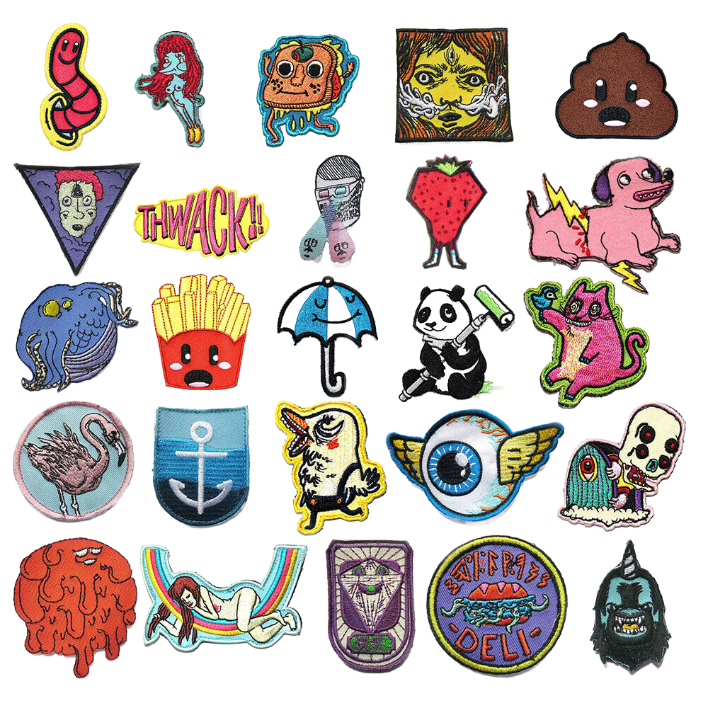 Playgrnd -  74x Playgrnd Klett Patches für Caps Mützen Beanies Aufnäher Stickerei Abzeichen - bikers-base.myshopify.com