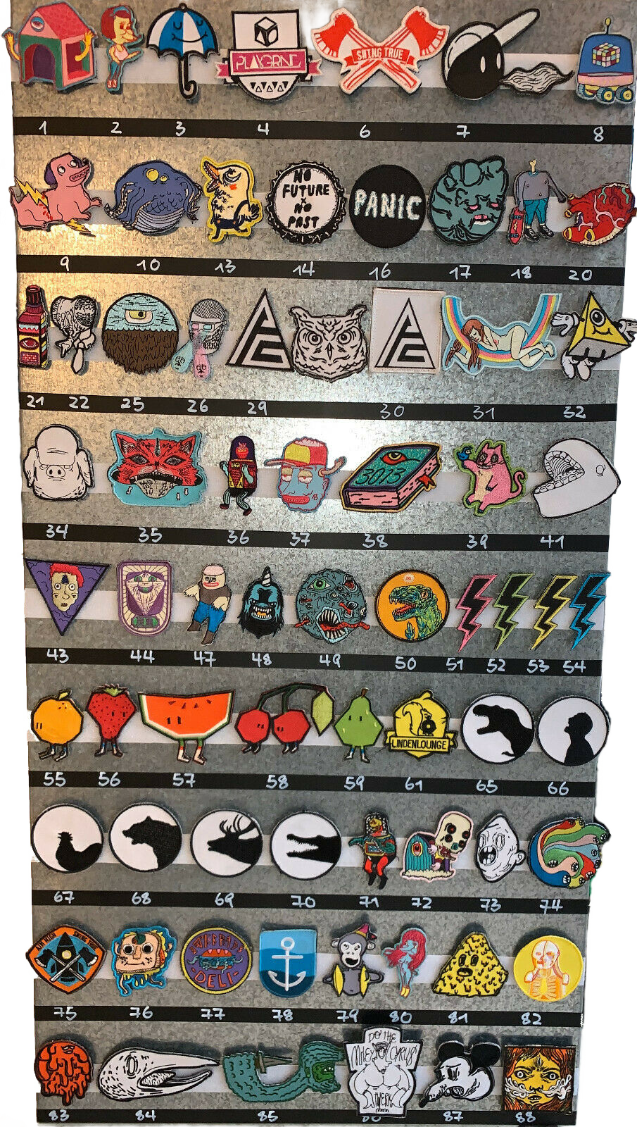 Playgrnd -  74x Playgrnd Klett Patches für Caps Mützen Beanies Aufnäher Stickerei Abzeichen - bikers-base.myshopify.com