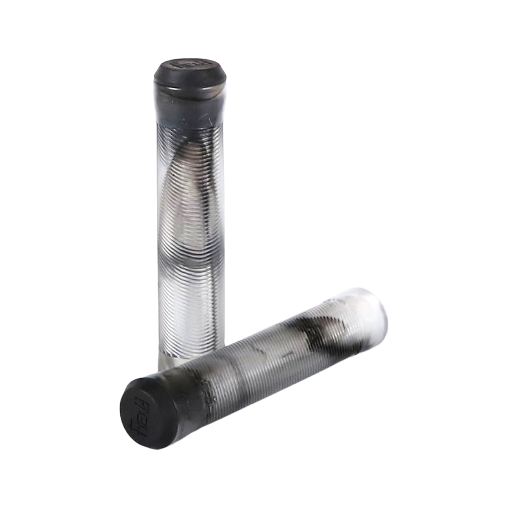 Fiend Flangeless Grips BMX Griffe Camo / Schwarz / Clear Rot / Clear Schwarz - Bikers Base