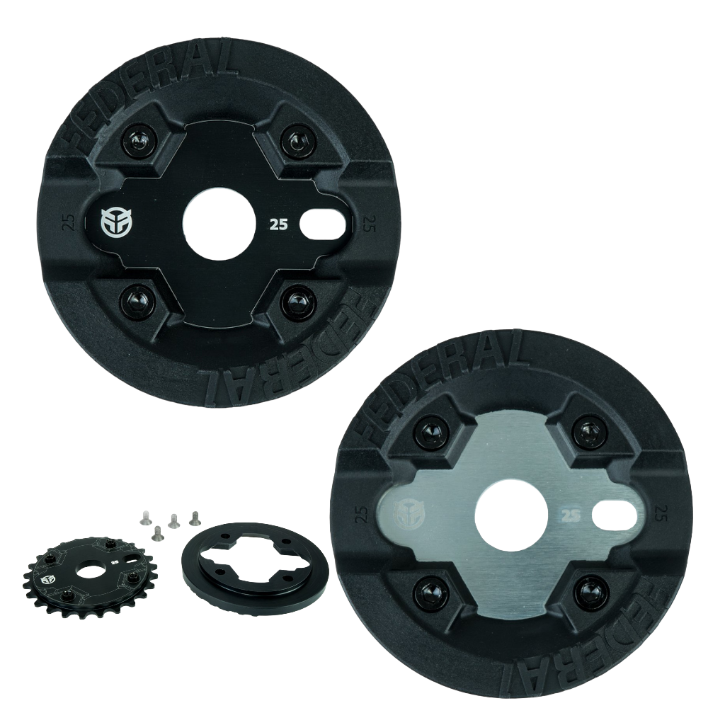 Federal -  Federal IMPACT Guard BMX Kettenblatt 25T + 28T Schwarz / Silber - Bikers Base BMX