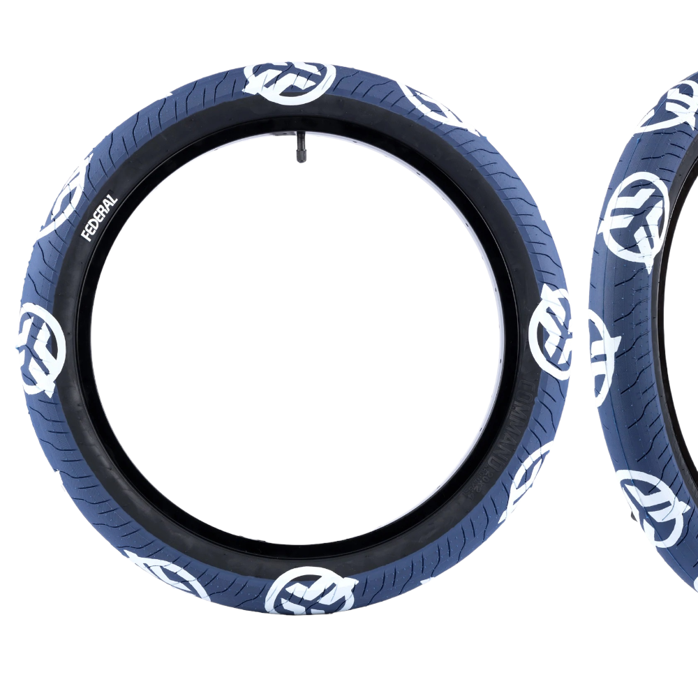 Federal COMMAND LP LOGO BMX Reifen blau / schwarz 20 x 2.4 Zoll Street - Bikers Base