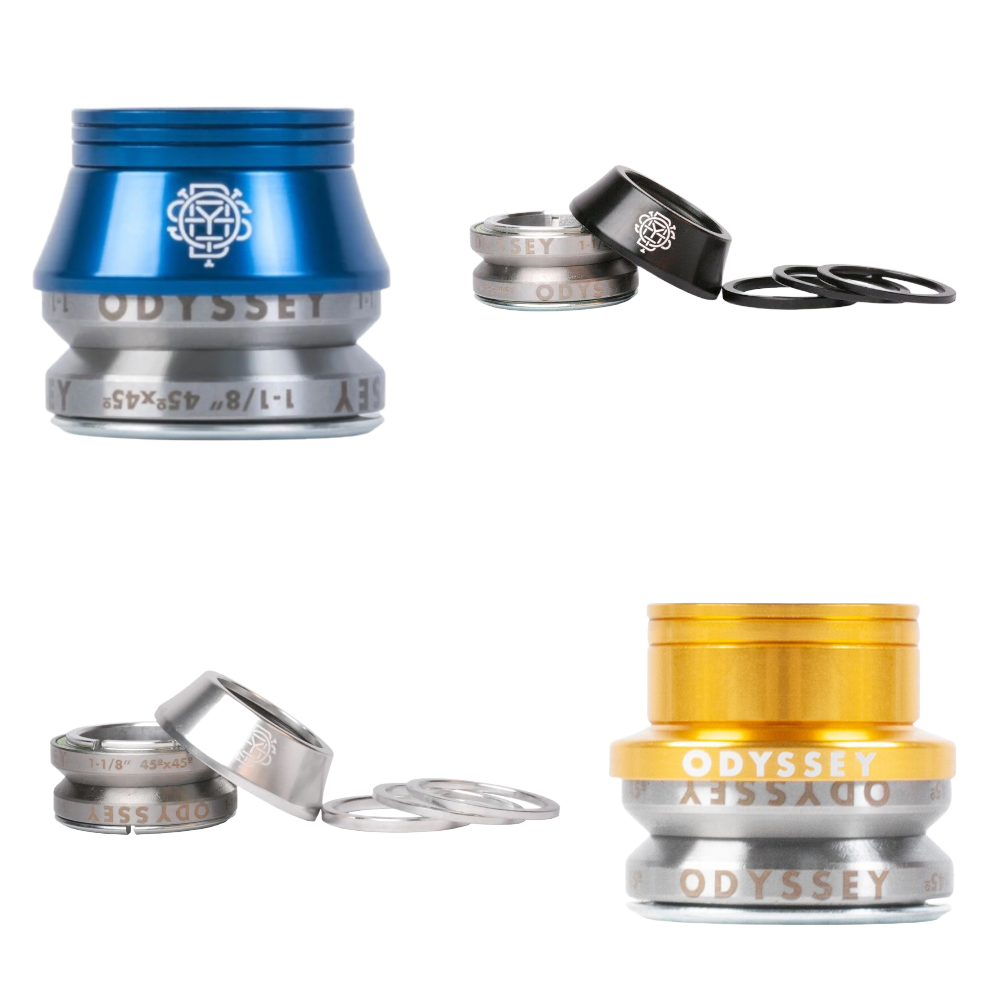 Odyssey -  Odyssey Pro Conical BMX Steuersatz schwarz / silber / blau - bikers-base.myshopify.com