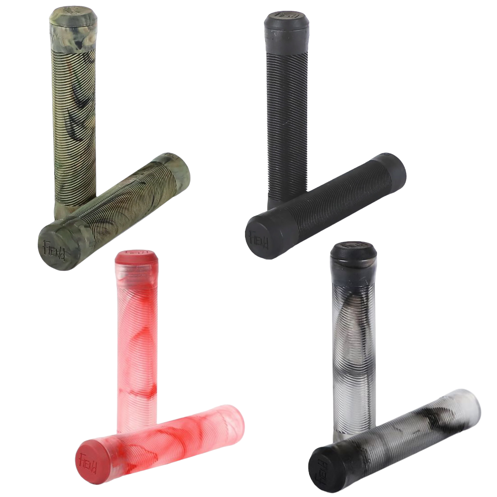 Fiend -  Fiend Flangeless Grips BMX Griffe Camo / Schwarz / Clear Rot / Clear Schwarz - bikers-base.myshopify.com