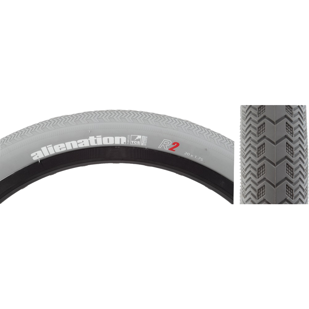 Alienation TCS R2 BMX Reifen grau 20''x1.75'' 85 PSI faltbar - Bikers Base