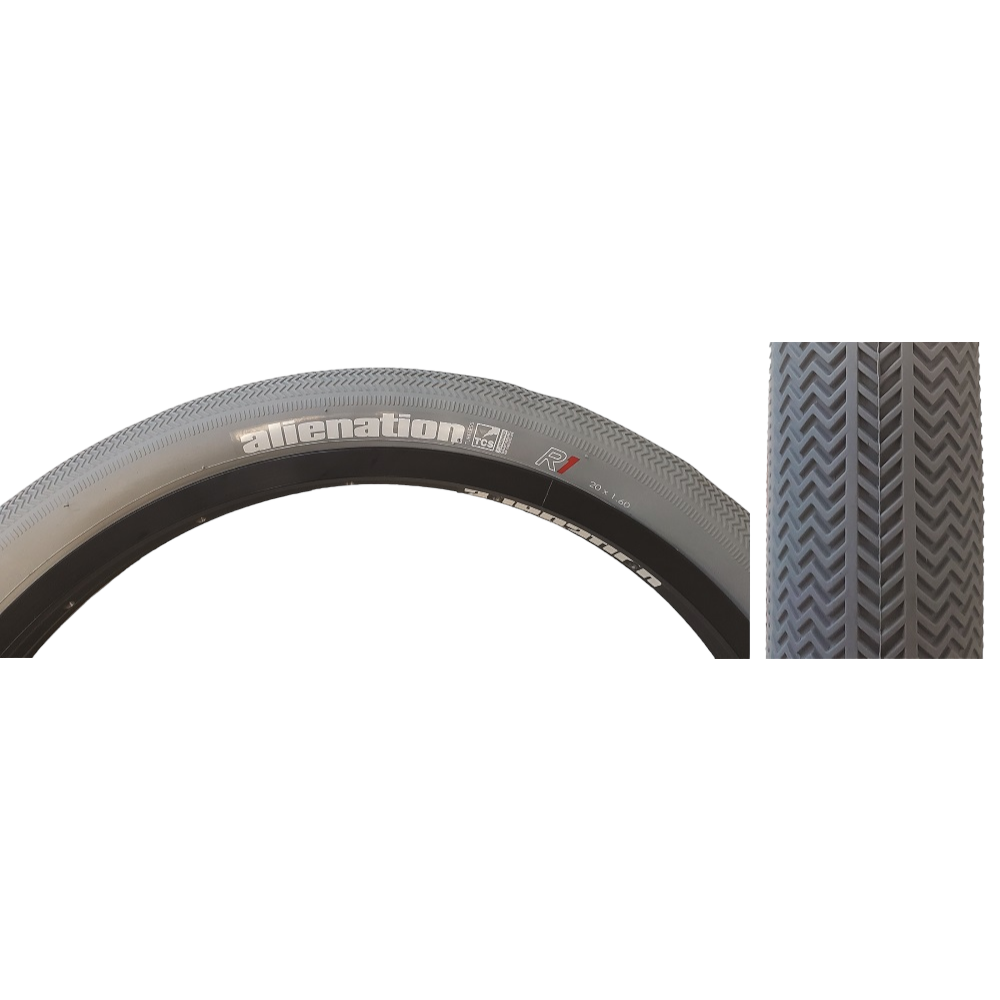 Alienation TCS R1 BMX Reifen grau 20''x1.60'' 85 PSI faltbar - Bikers Base