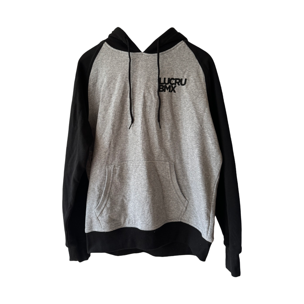 LucruBMX Global Hoodie Grau Schwarz Pullover - Bikers Base