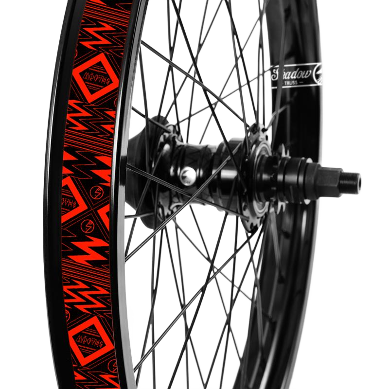 SHADOW Optimized 20 Zoll Freecoaster BMX Hinterrad, Laufrad hinten, Schwarz - Bikers Base