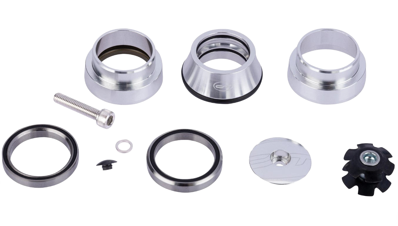 CONTEC Steuersatz AHS-40 Select 1 1/8 Zoll Silber Alu EC39/28,6 EC39/31 #21 - Bikers Base