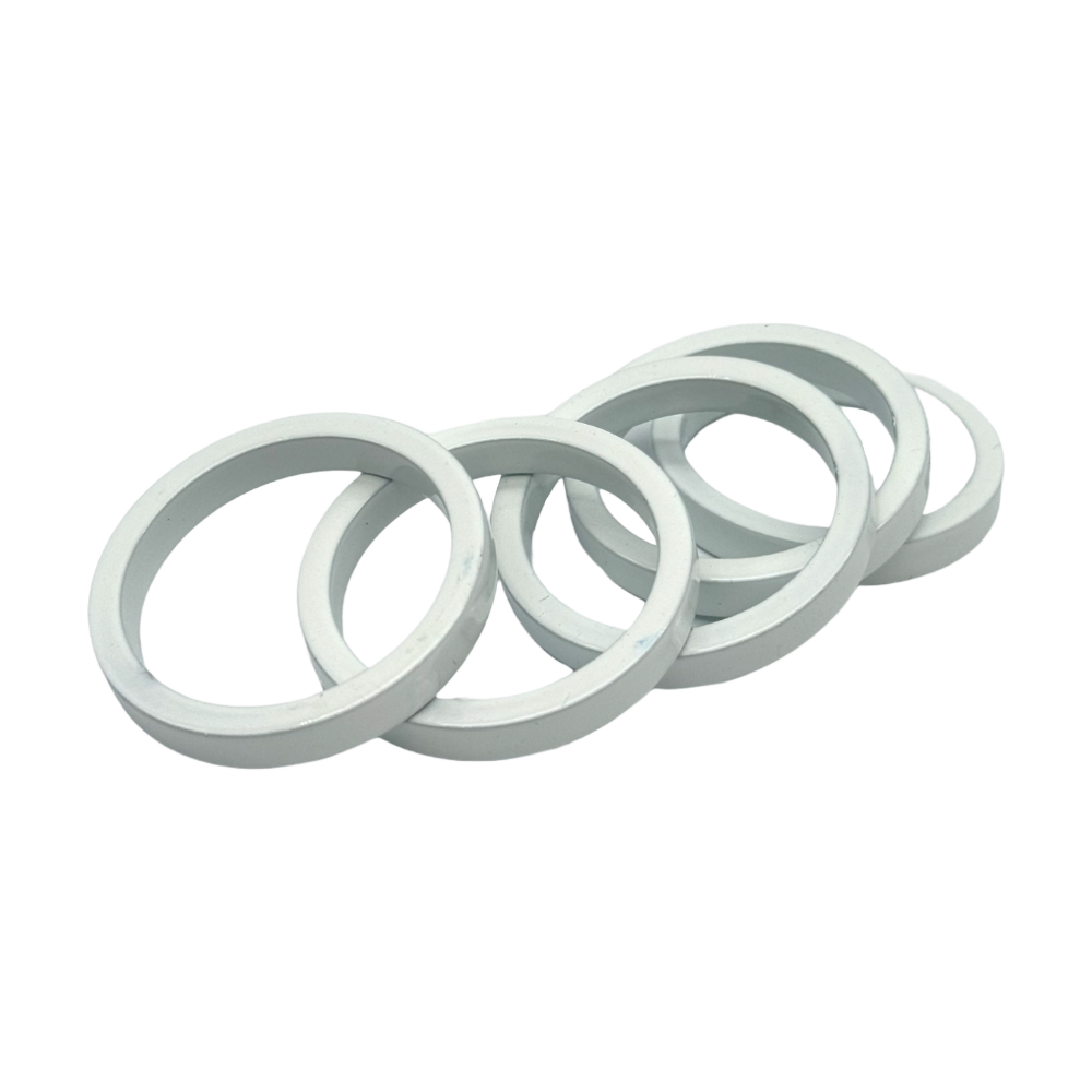 5x Promax Alu Spacer 5mm Weiß 1 1/8 Zoll für BMX Steuersatz  MTB Touring Race - Bikers Base