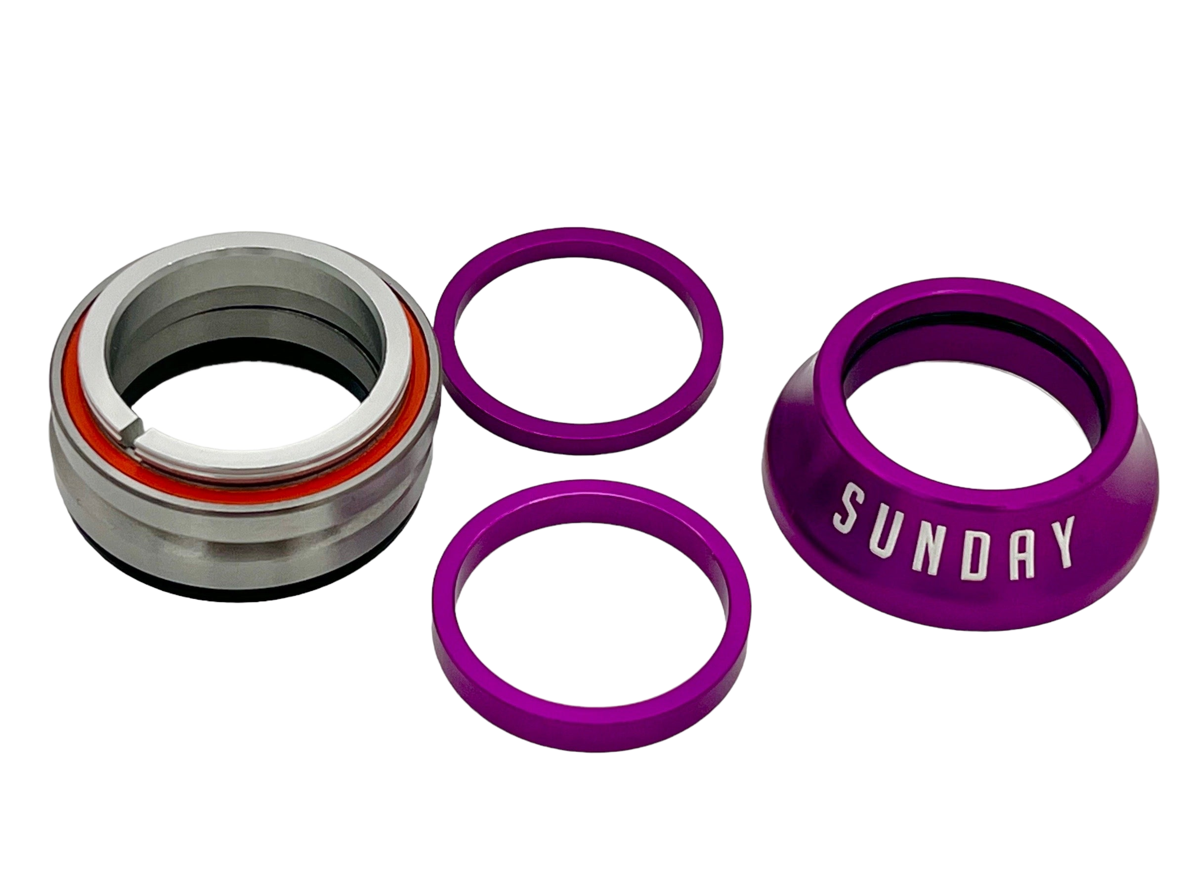 Sunday Conical Lila Internal Freestyle BMX Steuersatz Fahrrad  integriert - Bikers Base