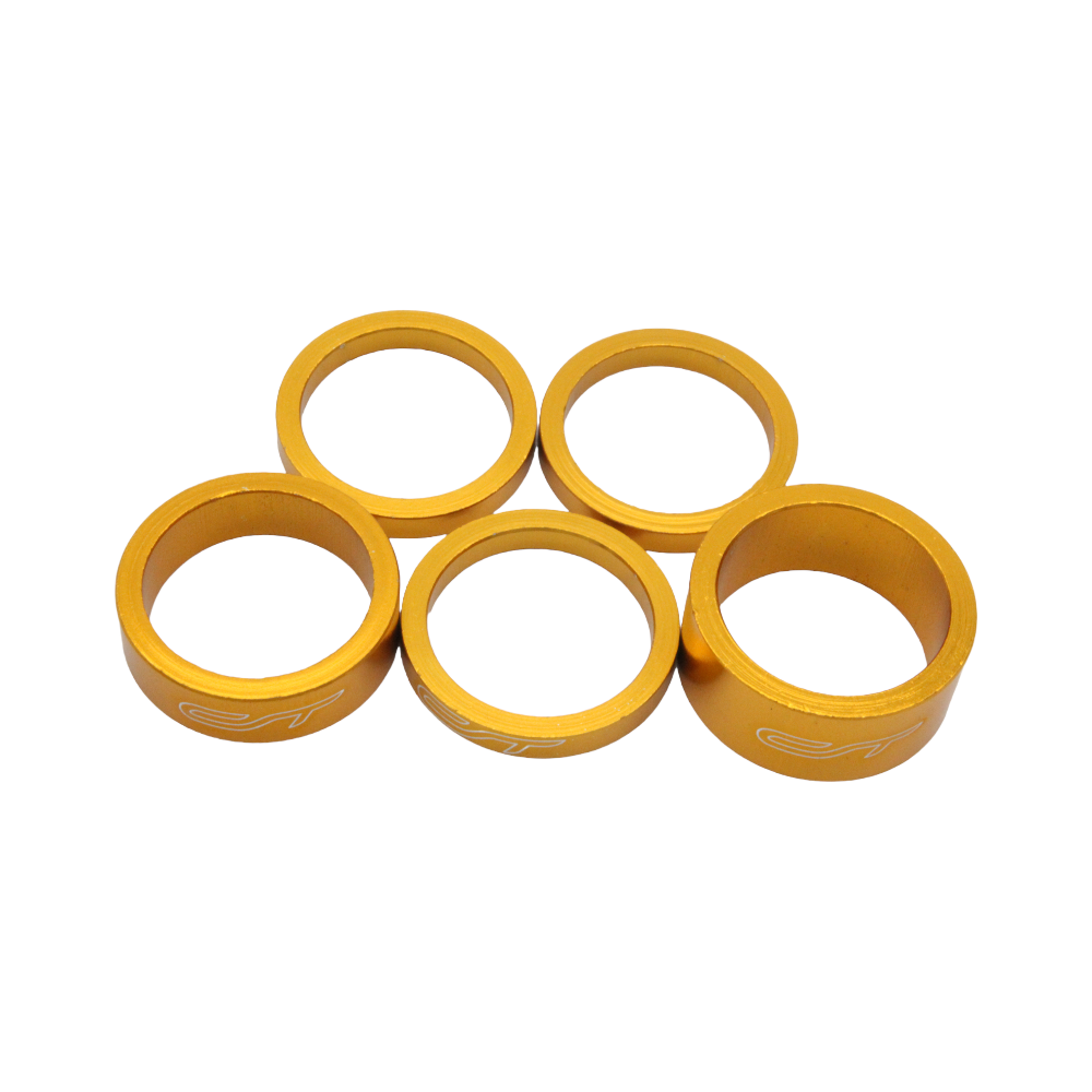 Contec Spacer 5er Set 5mm 10mm 15mm Aluminium 1 1/8 Zoll für BMX Steuersatz MTB - Bikers Base