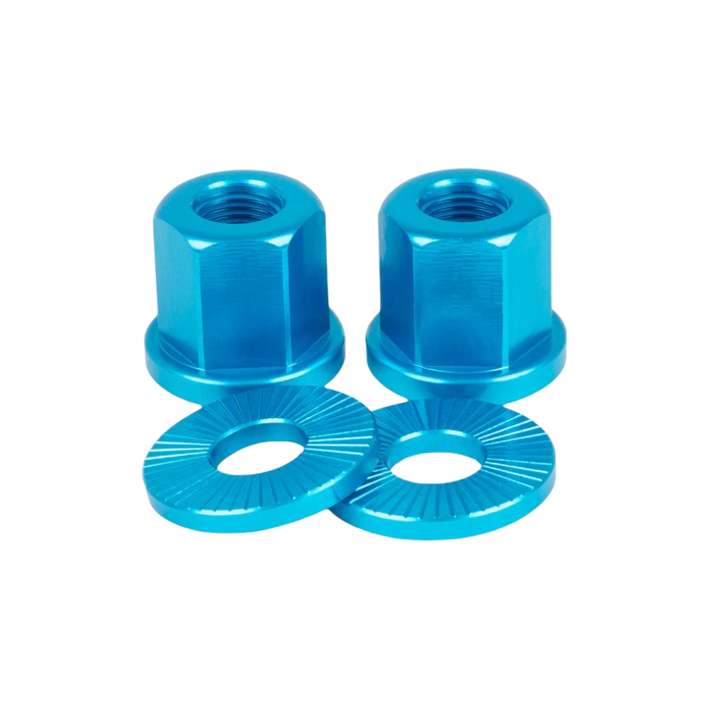 Shadow BMX Alu Achsmuttern + Unterlegscheiben Hub Nuts Universell - Bikers Base