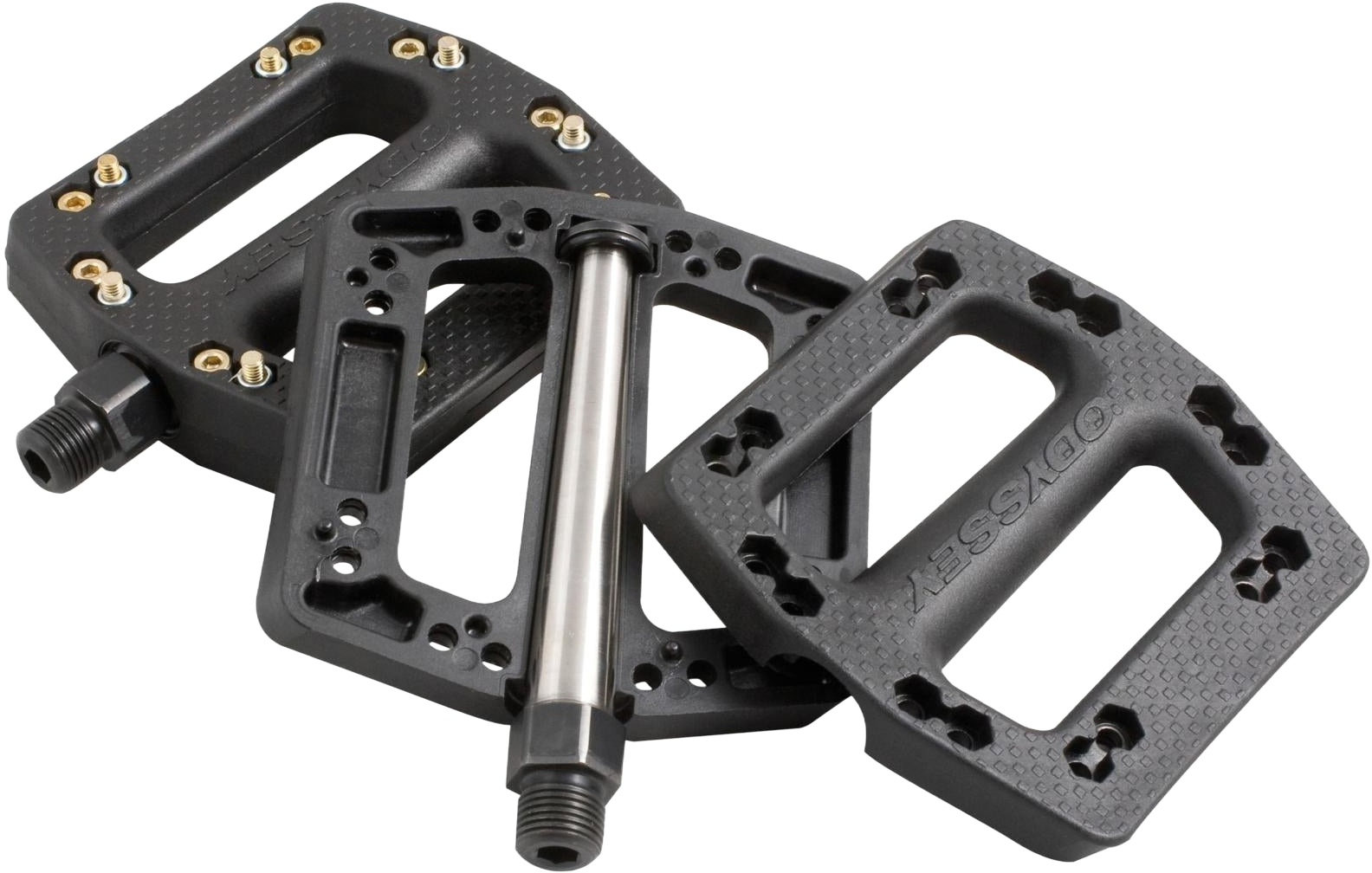 Odyssey OG BMX Pedale Sandwich PC  PC Pedal mit Alu Pins, 9/16", schwarz - Bikers Base