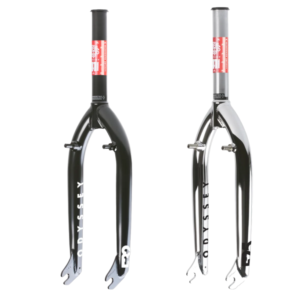 Odyssey F32 / F25 Freestyle BMX Gabel schwarz chrome 20 Zoll mit Bremssockel - Bikers Base