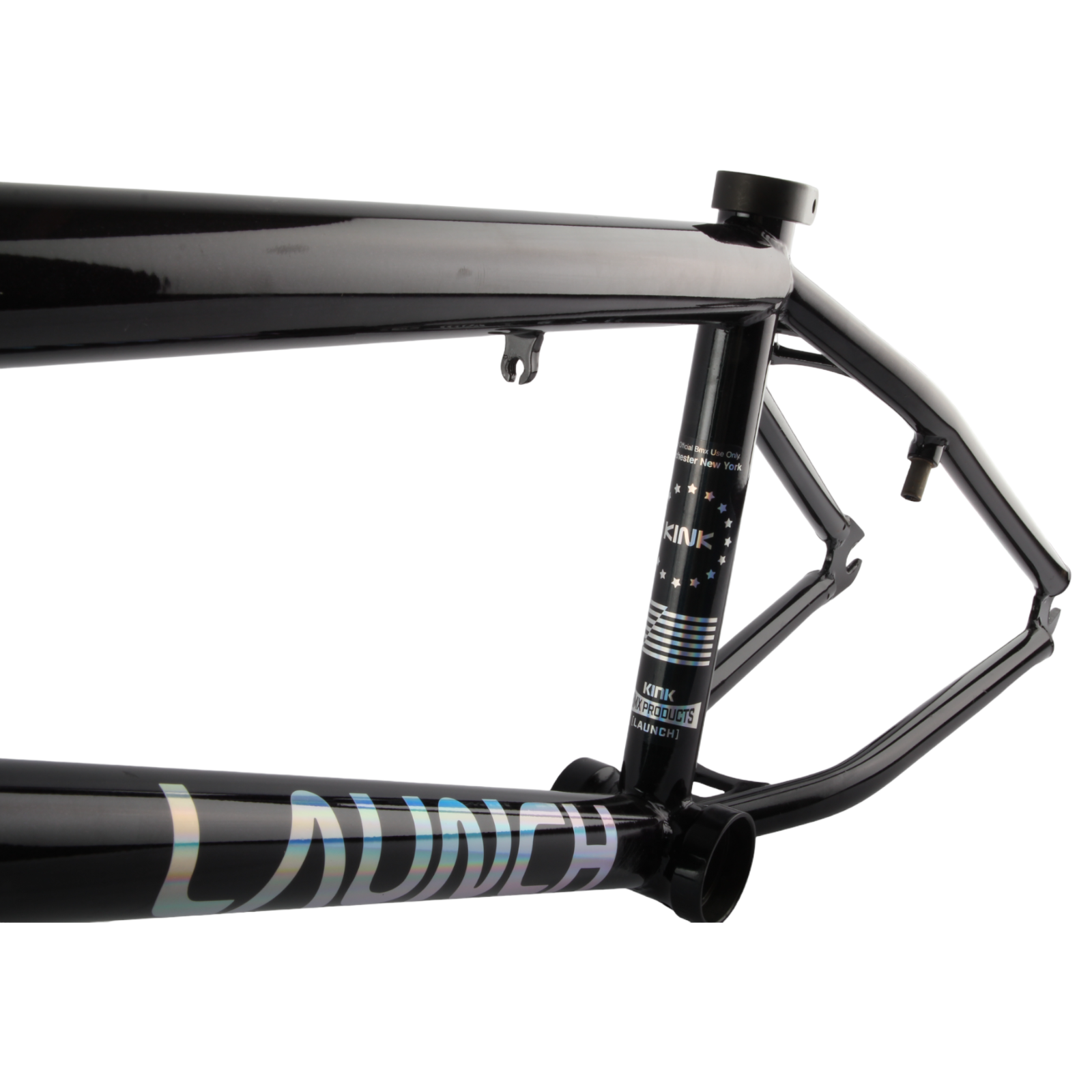 Kink Launch BMX Rahmen 20 Zoll mit 20.25" Oberrohr gloss iridescent black - Bikers Base