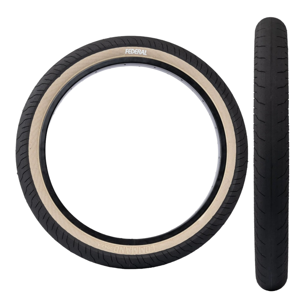 Federal COMMAND LP LOGO BMX Reifen schwarz / tan wall 20 x 2.4 Zoll Street - Bikers Base
