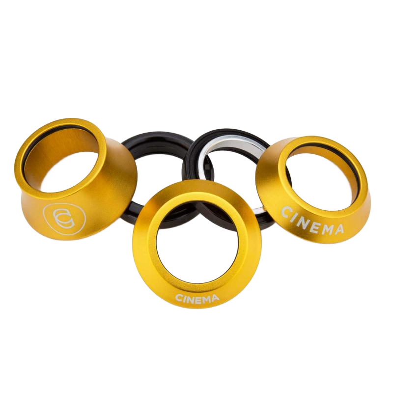 CINEMA Lift Kit Integrierter BMX Steuersatz sandgestrahlt gold - Bikers Base