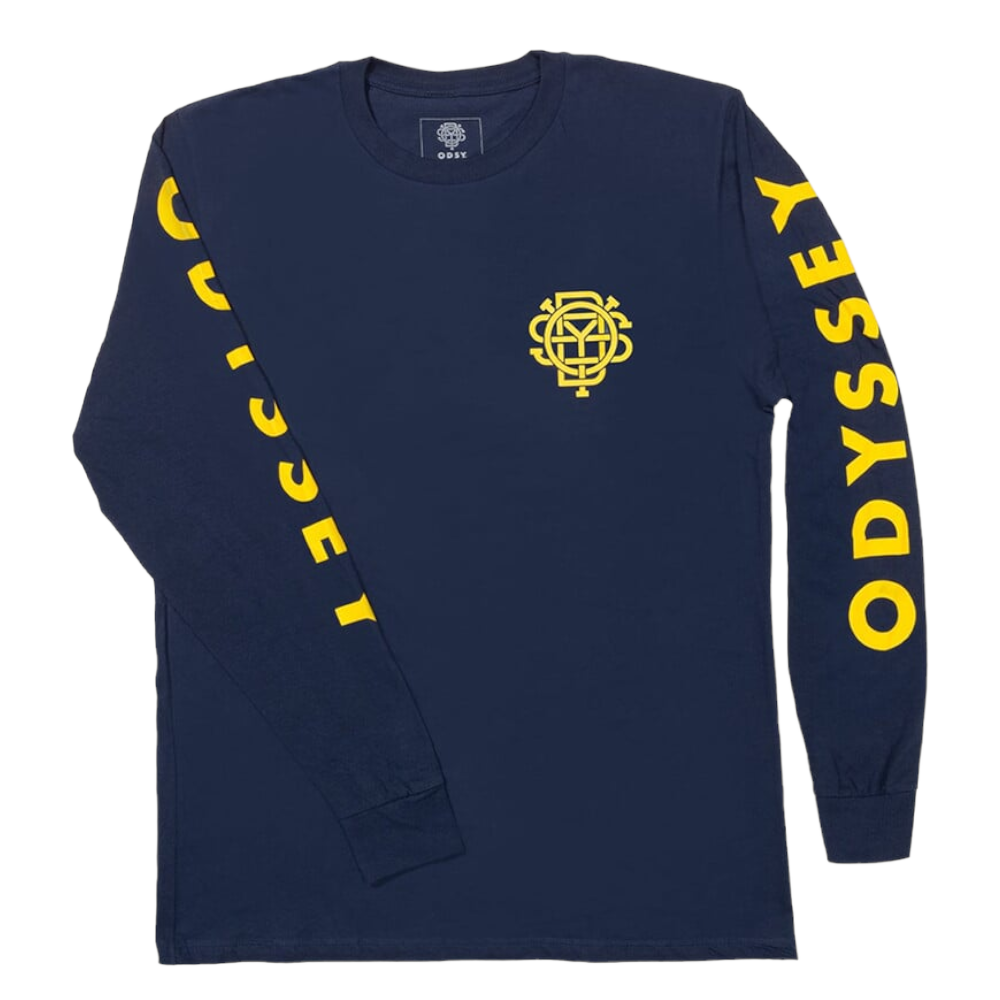 Odyssey BMX Futura Longsleeve - Navy/Gelb - Bikers Base