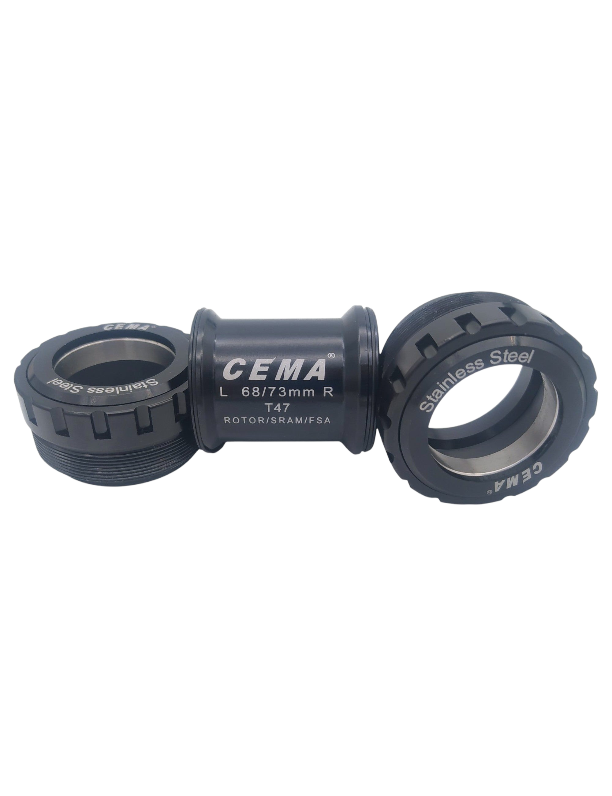 Cema -  CEMA T47 Edelstahl Innenlager 68/73x47mm FSA386EVO/Rotor30 - Bikers Base BMX