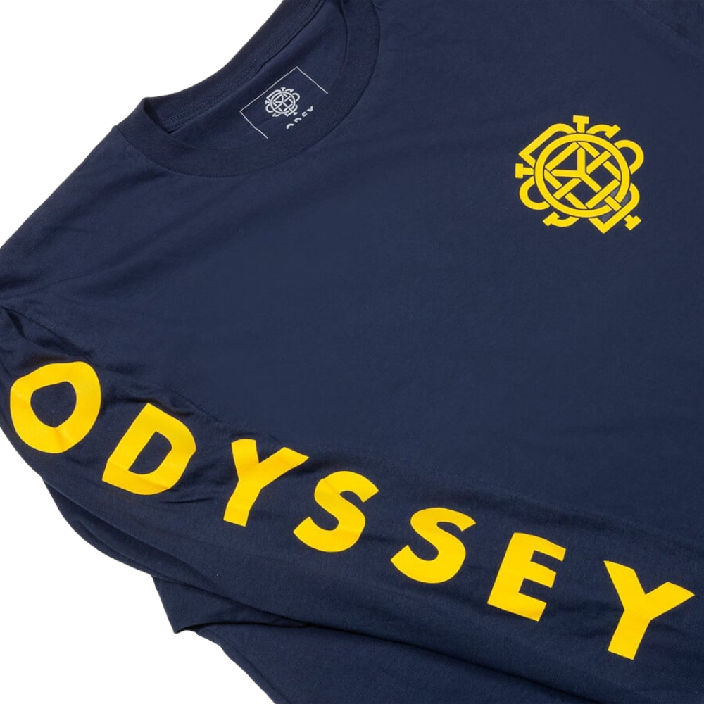 Odyssey BMX Futura Longsleeve - Navy/Gelb - Bikers Base