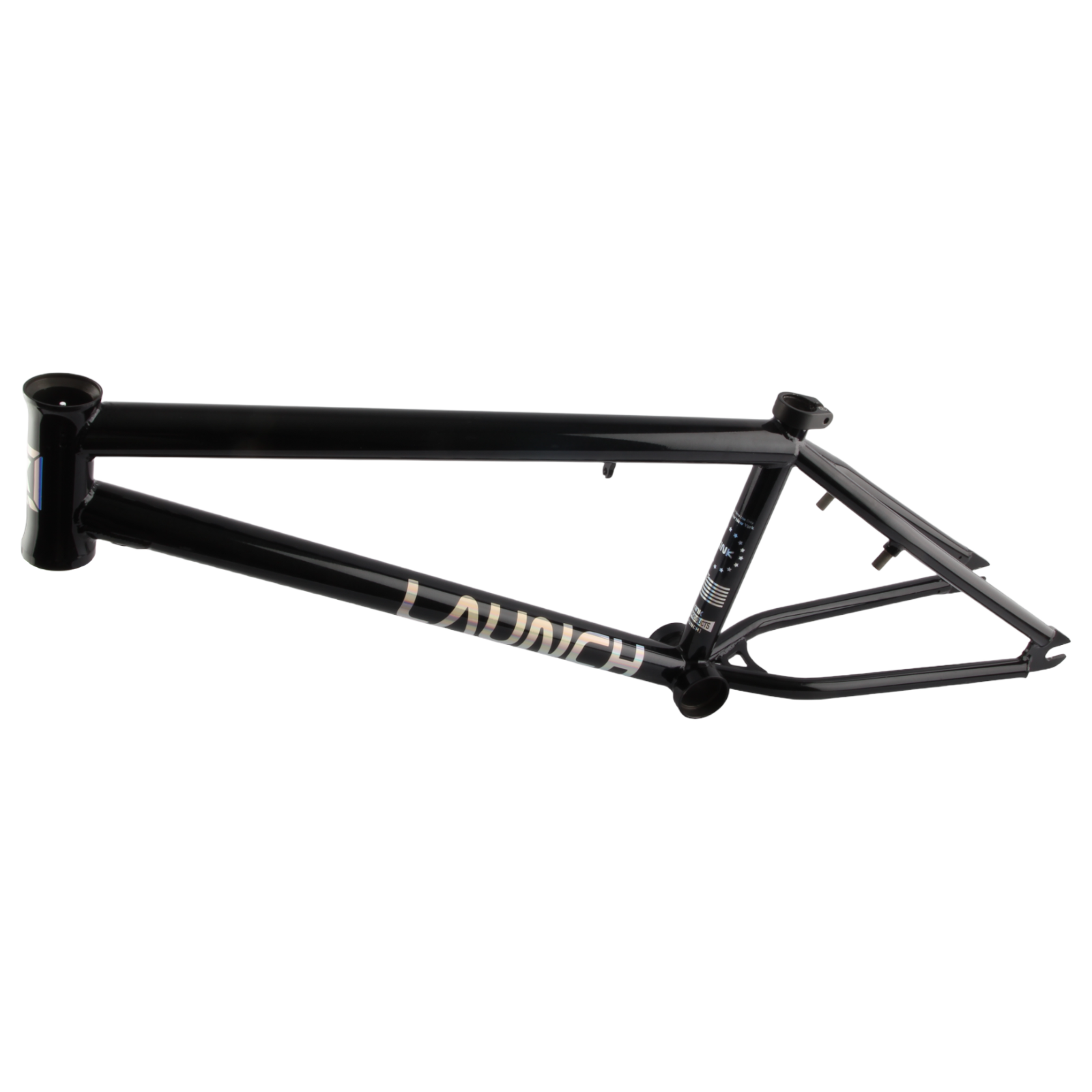 Kink BMX -  Kink Launch BMX Rahmen 20 Zoll mit 20.25" Oberrohr gloss iridescent black - Bikers Base BMX