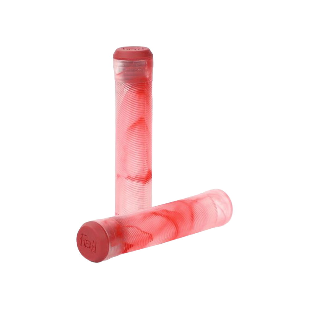 Fiend Flangeless Grips BMX Griffe Camo / Schwarz / Clear Rot / Clear Schwarz - Bikers Base