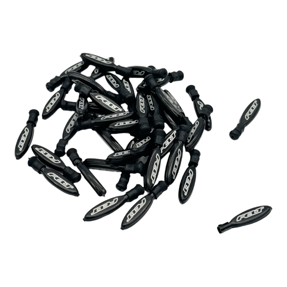 Felt Bremszug Entkappe Alu 10er Pack Schwarz Silber - Bikers Base