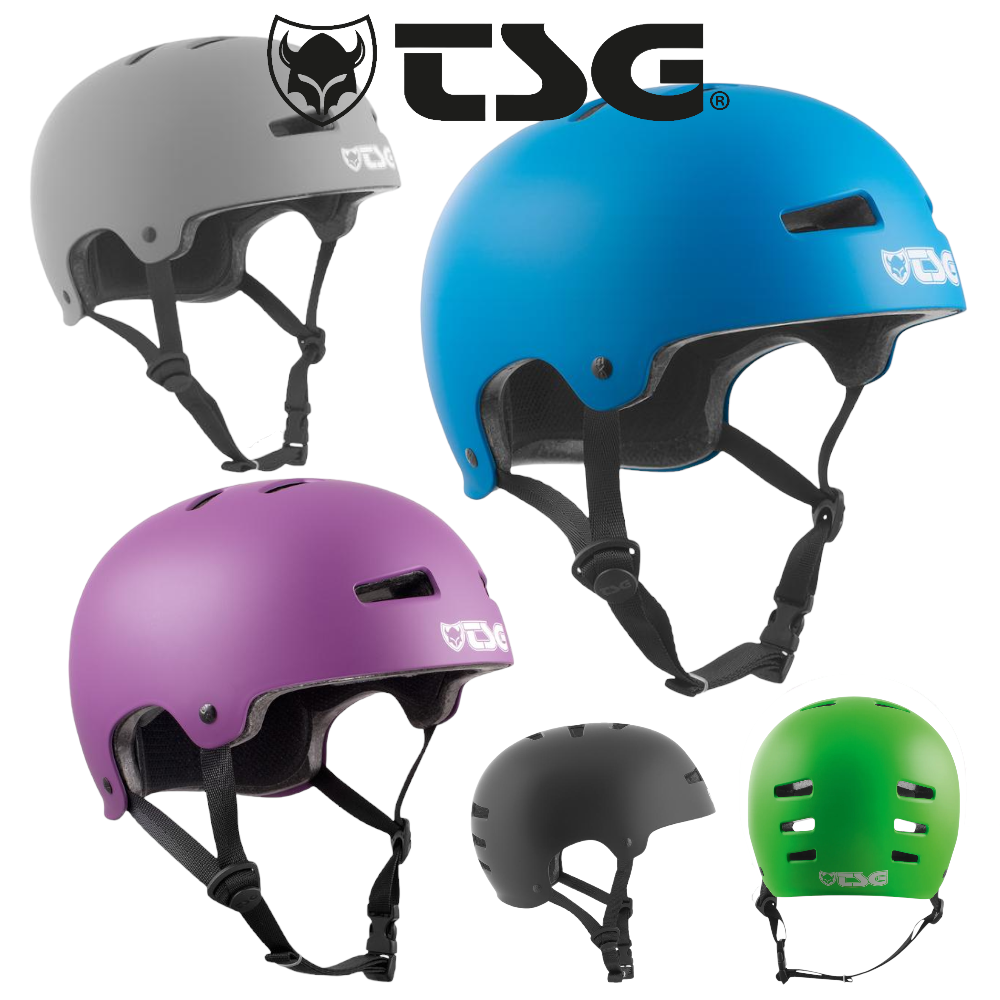 TSG Evolution Solid Colors Lila Cyan BMX Skate Helm Hartschale Größe  S M L XL - Bikers Base