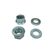 10mm BMX Axle Nuts + Washers Hub Nuts Universal Silver 1 Pair