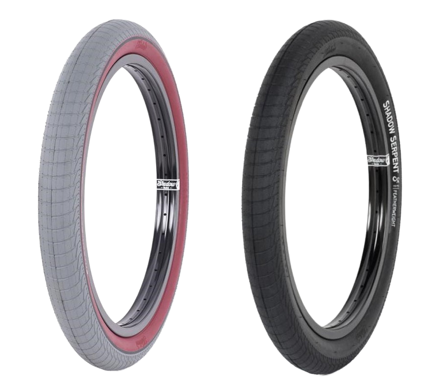 Shadow Serpent BMX Reifen, 20 x 2.3 Zoll Schwarz / Grau Rot - Bikers Base
