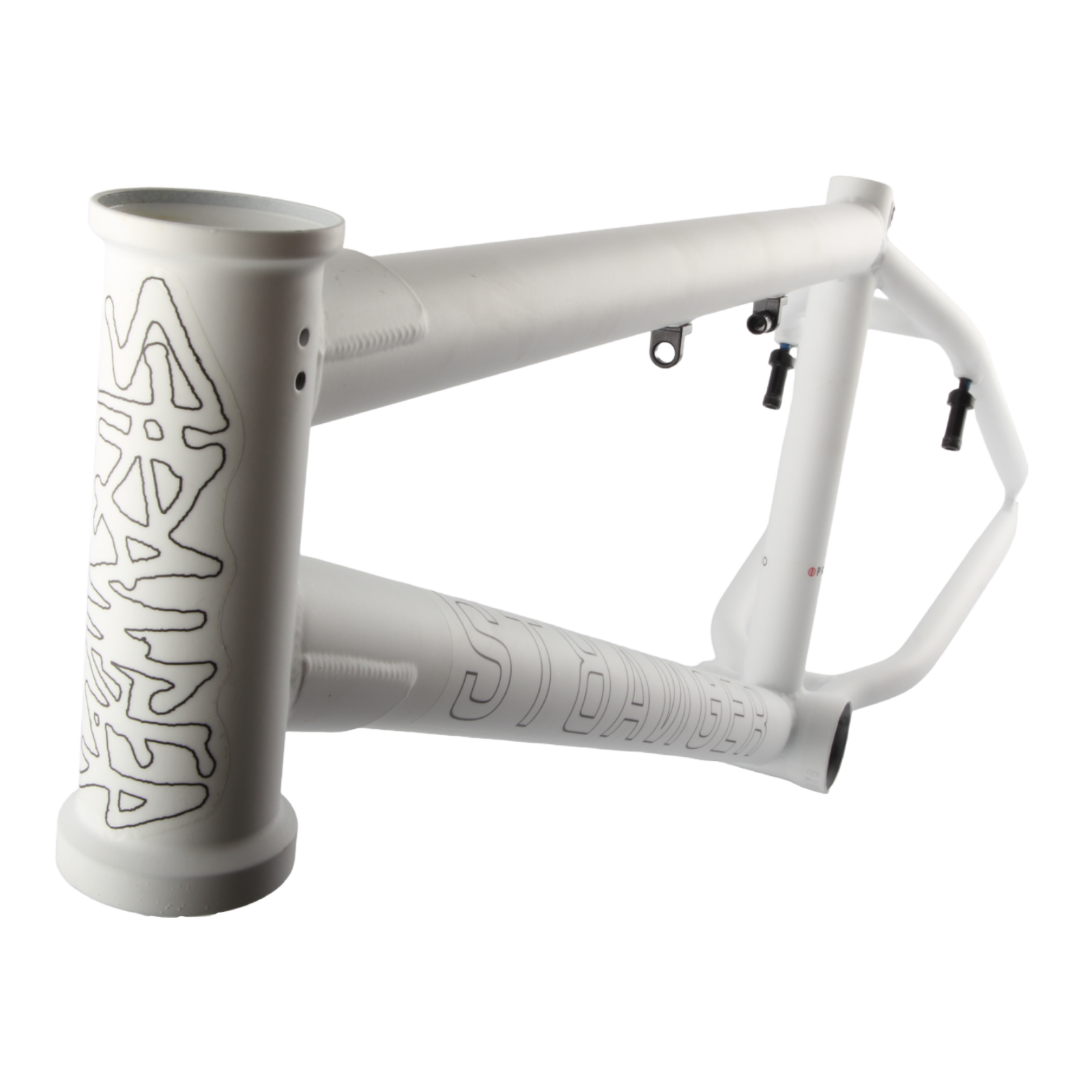 Stranger Level 20" BMX Rahmen 20 Zoll mit 20,75" Oberrohr Matt Weiß - Bikers Base