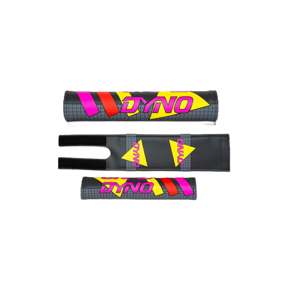 GT Bikes -  GT Bikes 1987 Dyno Pad Set Rahmen Lenker & Vorbau Schutz Oldschool BMX Pink - Bikers Base BMX