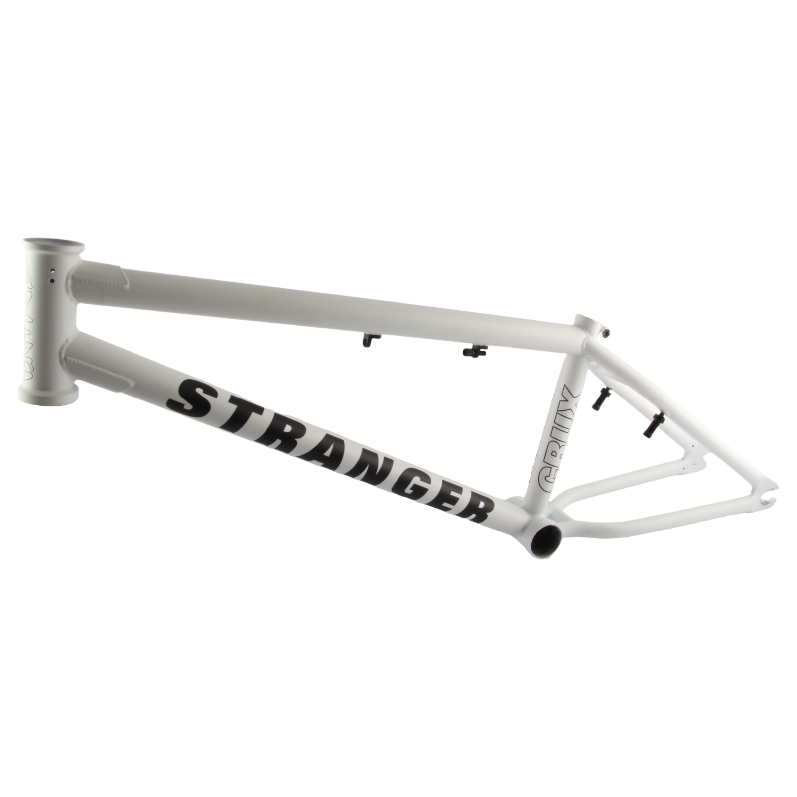 Stranger -  Stranger Crux 20" BMX Rahmen 20 Zoll mit 21" Oberrohr Matt Weiß - Bikers Base BMX