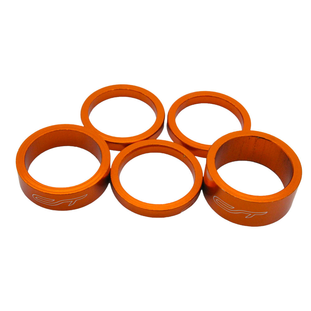 Contec Spacer 5er Set 5mm 10mm 15mm Aluminium 1 1/8 Zoll für BMX Steuersatz MTB - Bikers Base